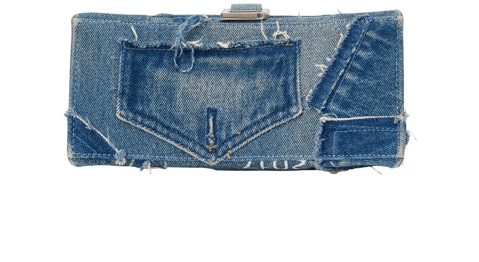 Medium Hourglass, &pound;950, Handbags, Blue, Denim, Top view